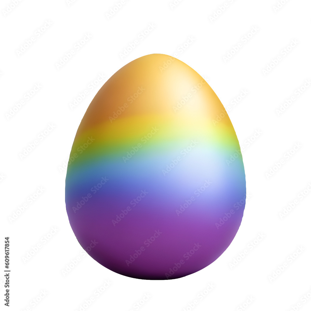 isolated rainbow colored egg created with generative AI isolated rainbow colored egg created with generative AI