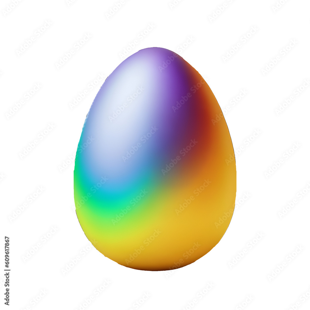 isolated rainbow colored egg created with generative AI isolated rainbow colored egg created with generative AI