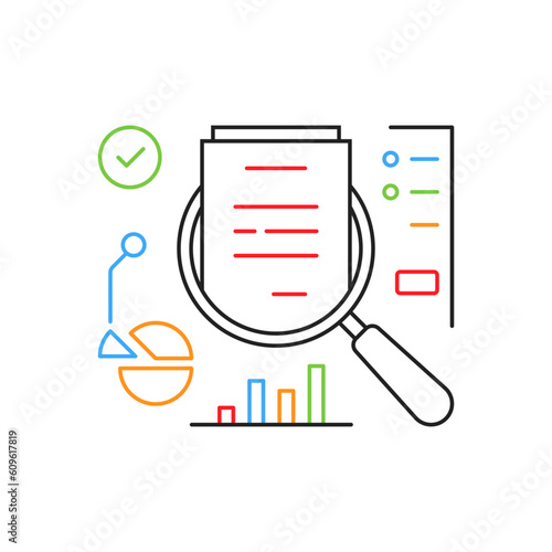 thin line check, audit, assessment sign