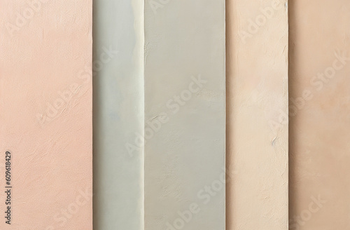 Beige wall with textured plaster. Stucco pastel colorsbackground. Generated AI