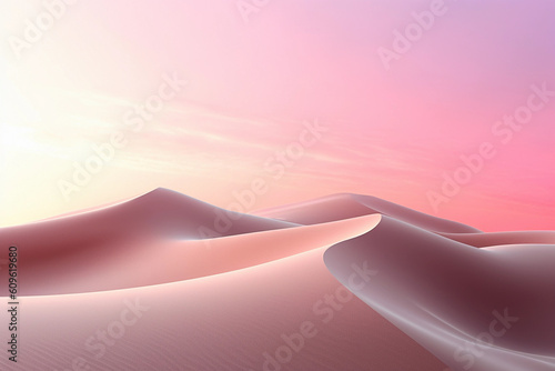 Sand dunes in the desert sunset