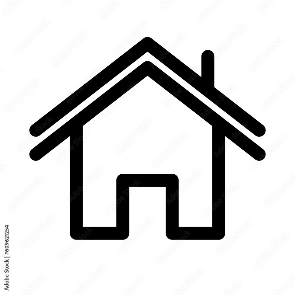 One house with double roof. Vector. One house with double roof. Vector.