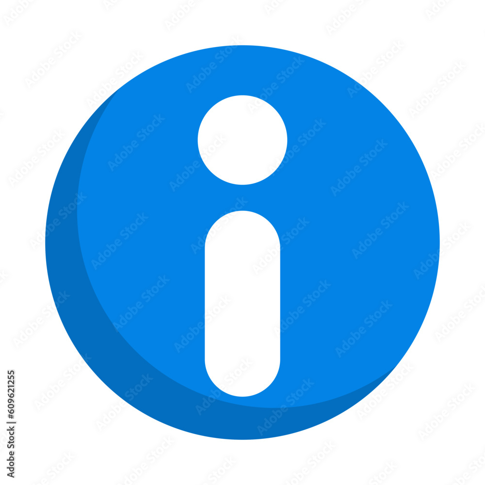 Flat design round information icon. Vector. Flat design round information icon. Vector.