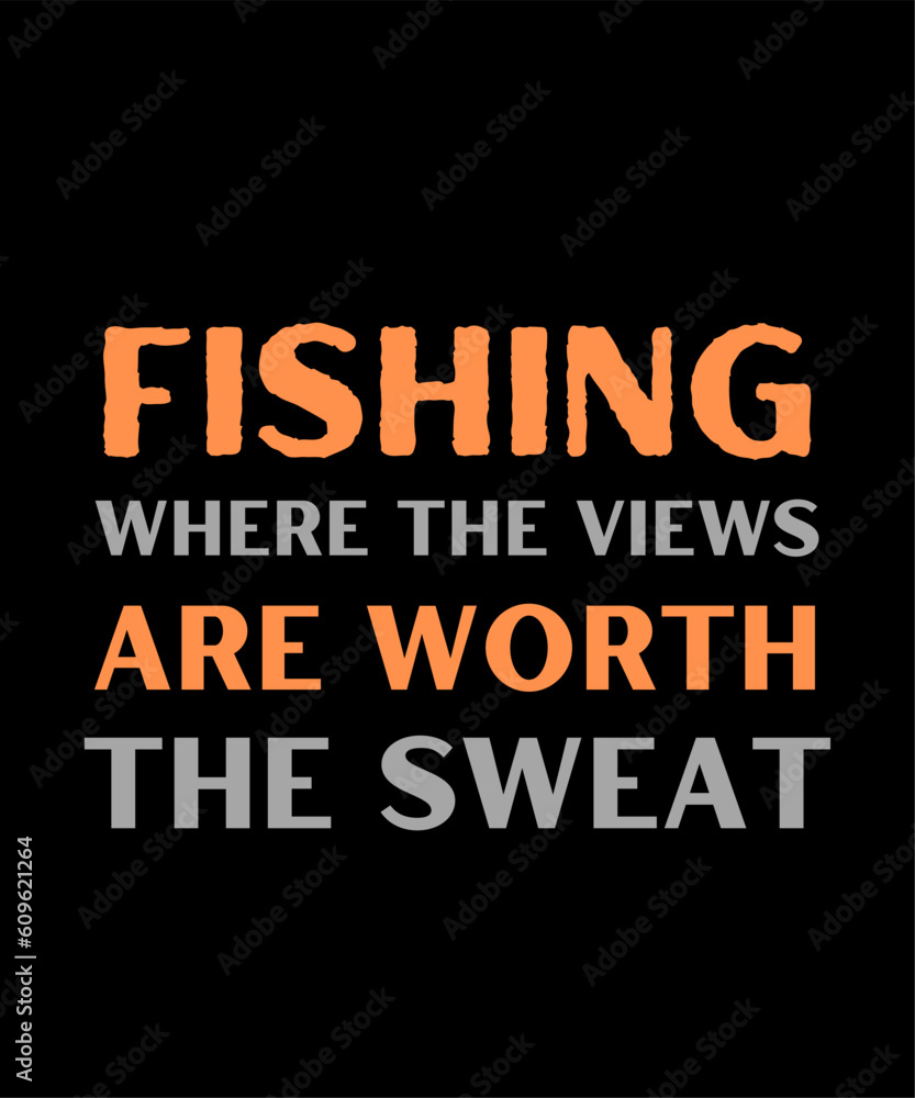 Fototapeta premium Fishing Typography T shirt Design