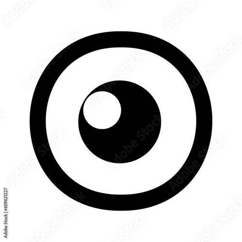 Simple round eyes icon. Eye ball icon. Vector.