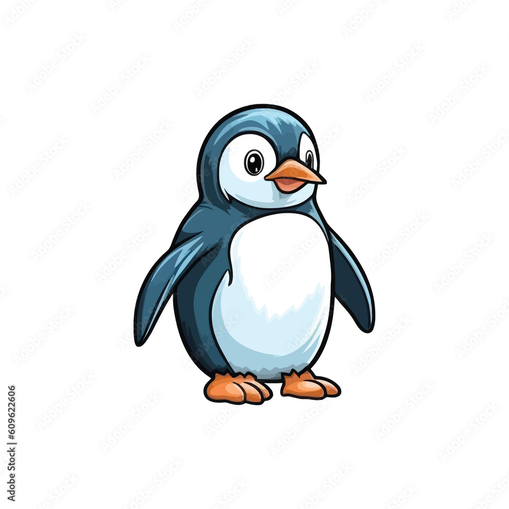 Adorable Penguin: Cute 2D Penguin Illustration Adorable Penguin: Cute 2D Penguin Illustration