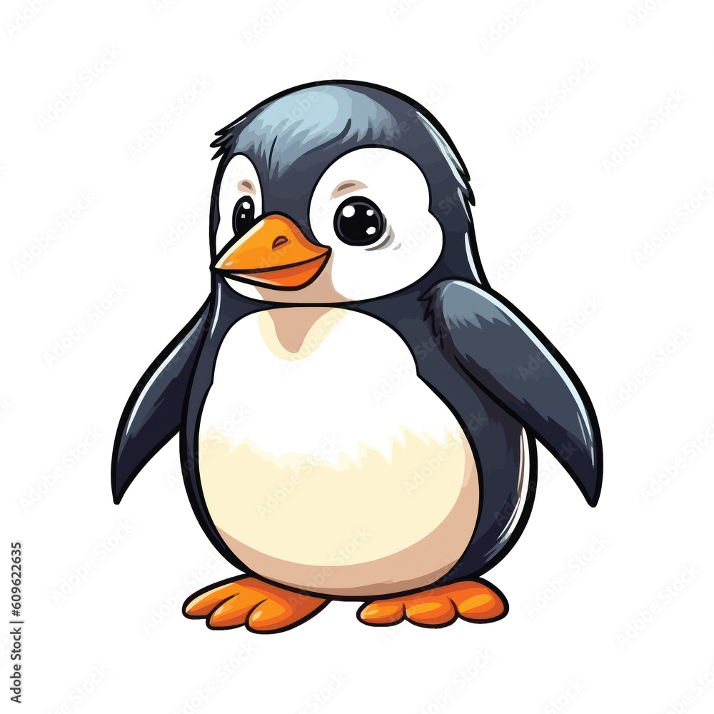 Adorable Penguin: Cute 2D Penguin Illustration Adorable Penguin: Cute 2D Penguin Illustration