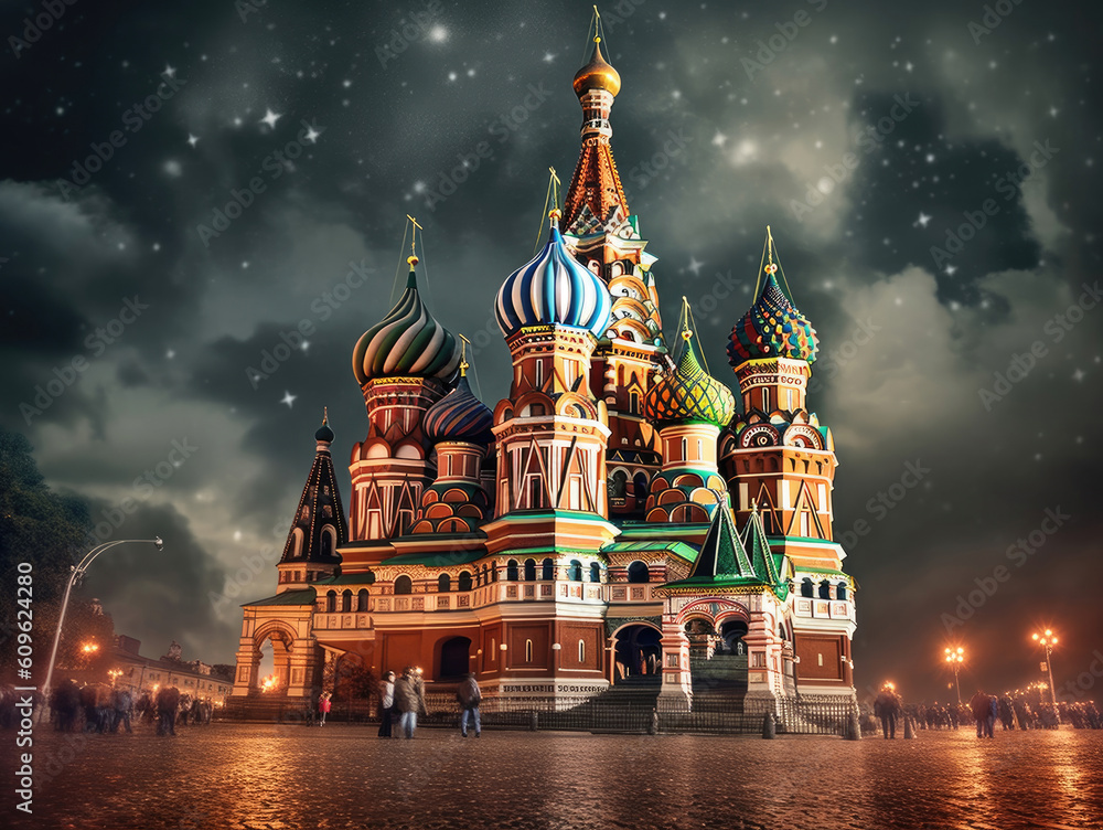 Saint Basil's Cathedral on Red Square in Moscow