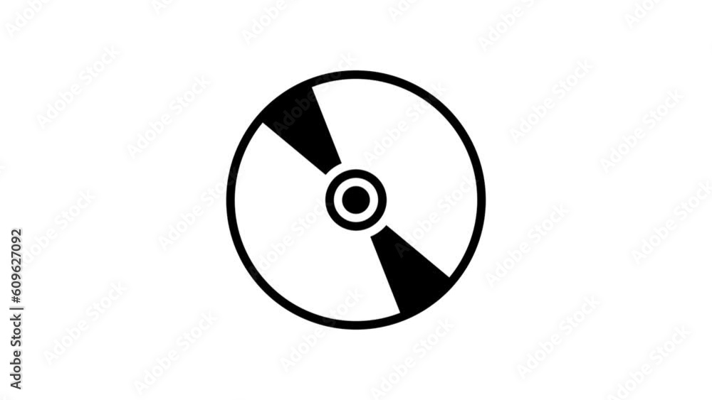 Spinning CD or DVD disc icon element animation, alpha channel included. Spinning CD or DVD disc icon element animation, alpha channel included.