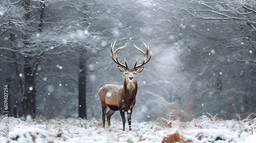 deer in the snow © bbdesign1