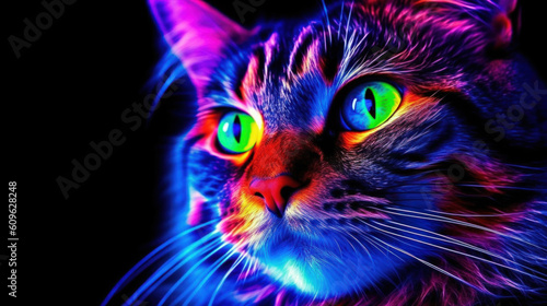 LGBT Cat created with generative AI technology