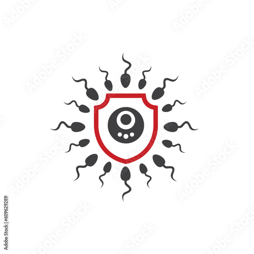 illustration of contraception, vector art.
