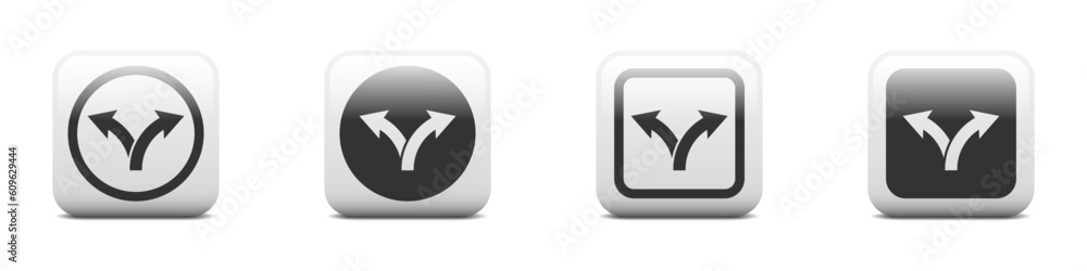 Alternative route icon. Vector illustration. Alternative route icon. Vector illustration.