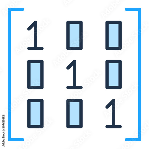 Math Matrix vector Mathematics Sciecnce concept colored icon