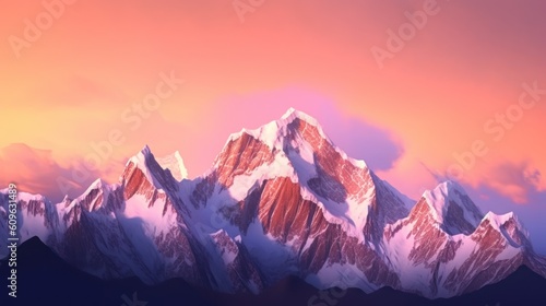 wschód słońca w górach
