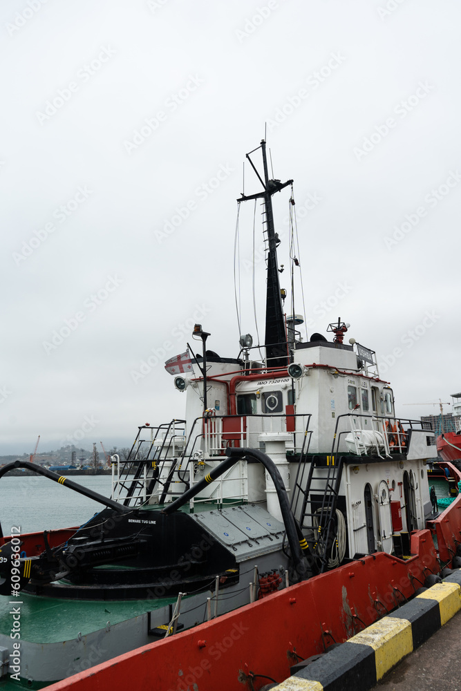 View of Batumi port in spring