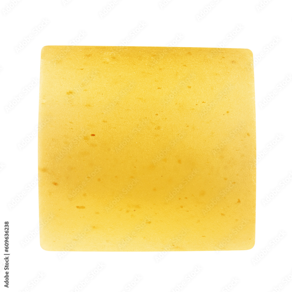 raw Ditalini, uncooked Italian Pasta, isolated on white background, full depth of field
