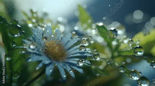 water drops on a flower