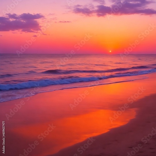 Beach Sunset with Golden Sands