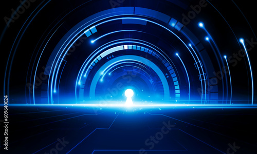 Abstract Door open Light background Hitech communication concept innovation background vector design.