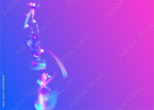 Iridescent Texture. Purple Retro Tinsel. Shiny Colorful Backdrop. Unicorn Foil. Disco Prism. Digital Art. Cristal Background. Hologram Sparkles. Violet Iridescent Texture