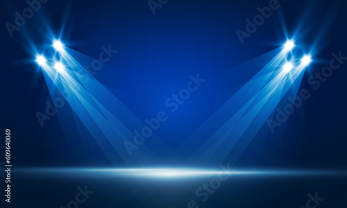 Bright stadium arena lights vector design.