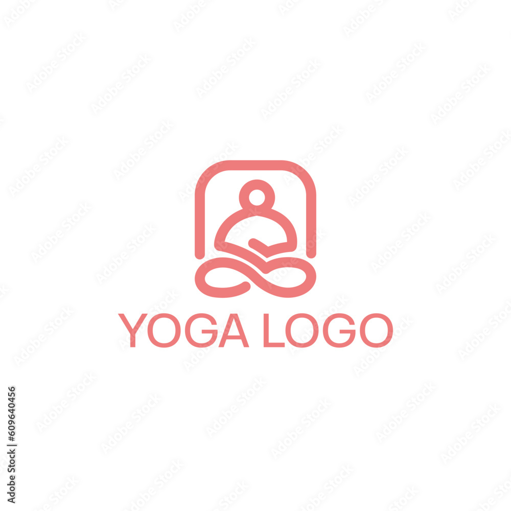 Obraz premium The Yoga Meditation and Relax Logo Design