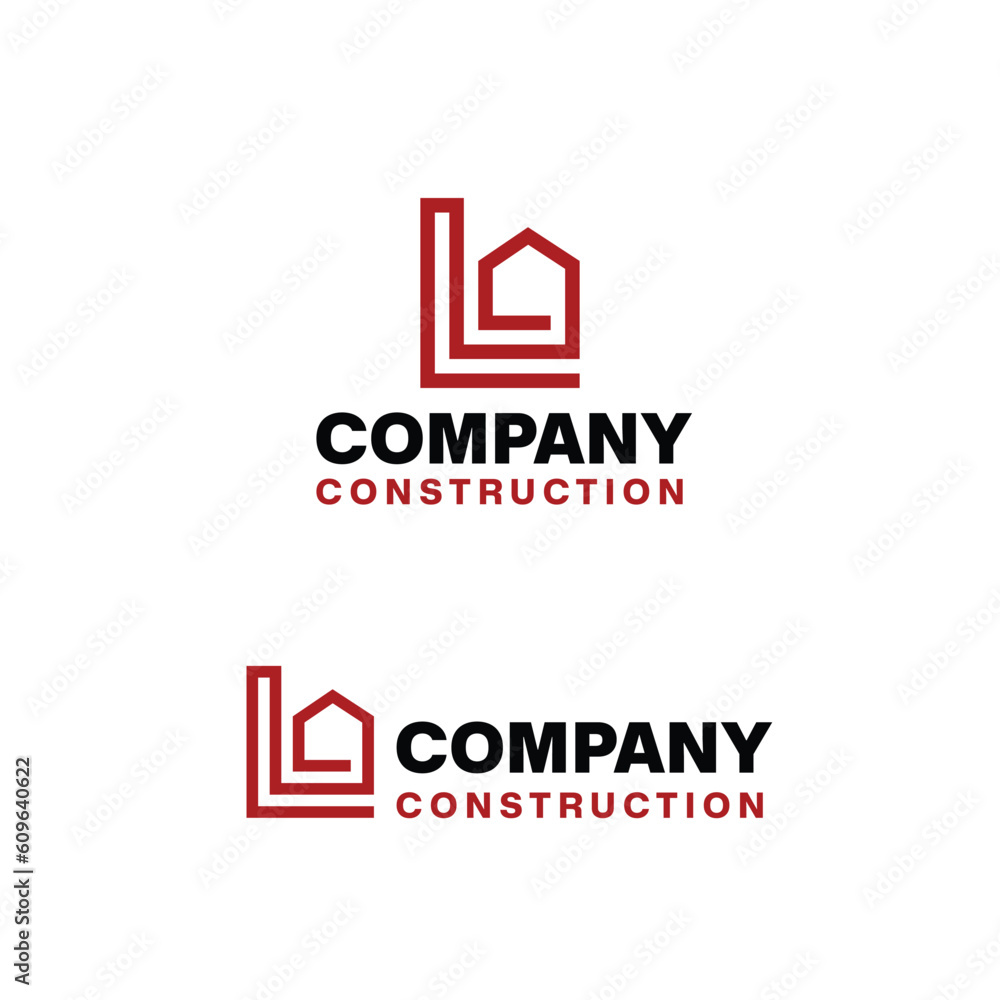 Letter L Construction Company Logo Design