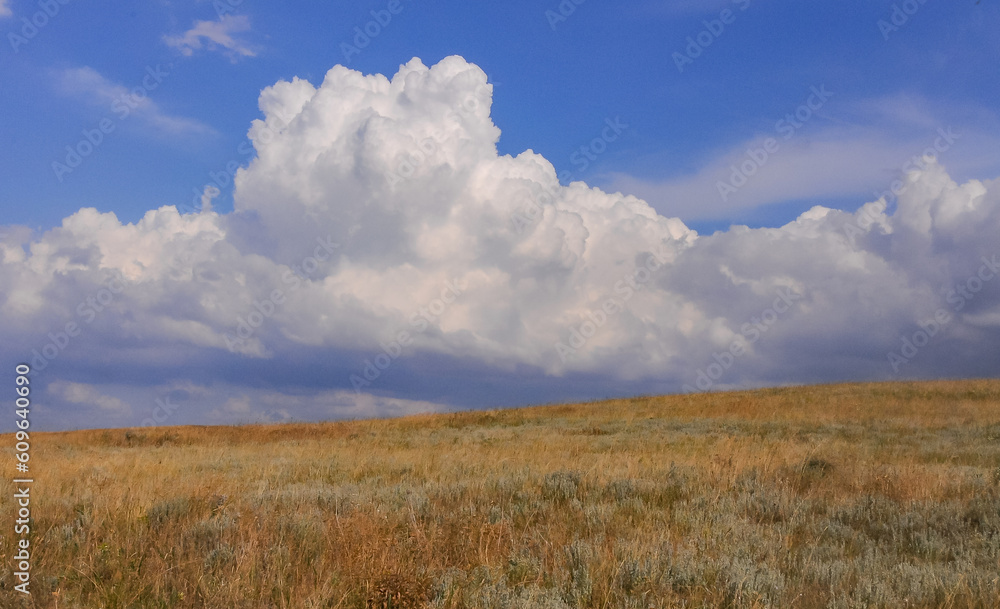 Thunderstorm clouds over the Crimean Peninsula in summer