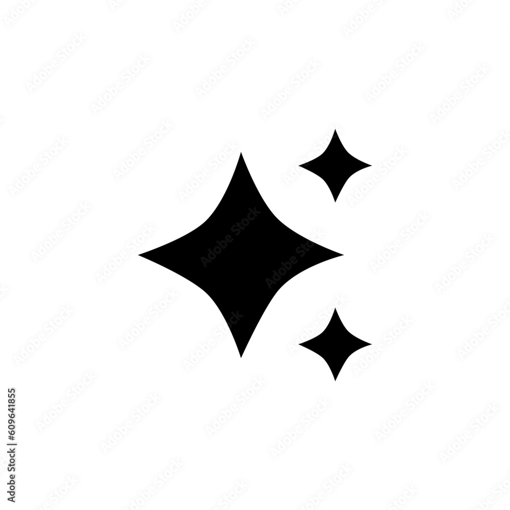 black and white stars, sparkle icon black and white stars, sparkle icon