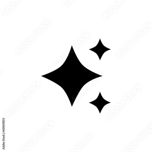 black and white stars  sparkle icon