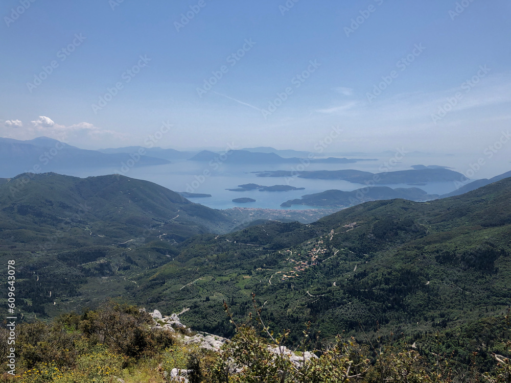 Obraz premium Panoramic view on the island of Lefkas in Greece