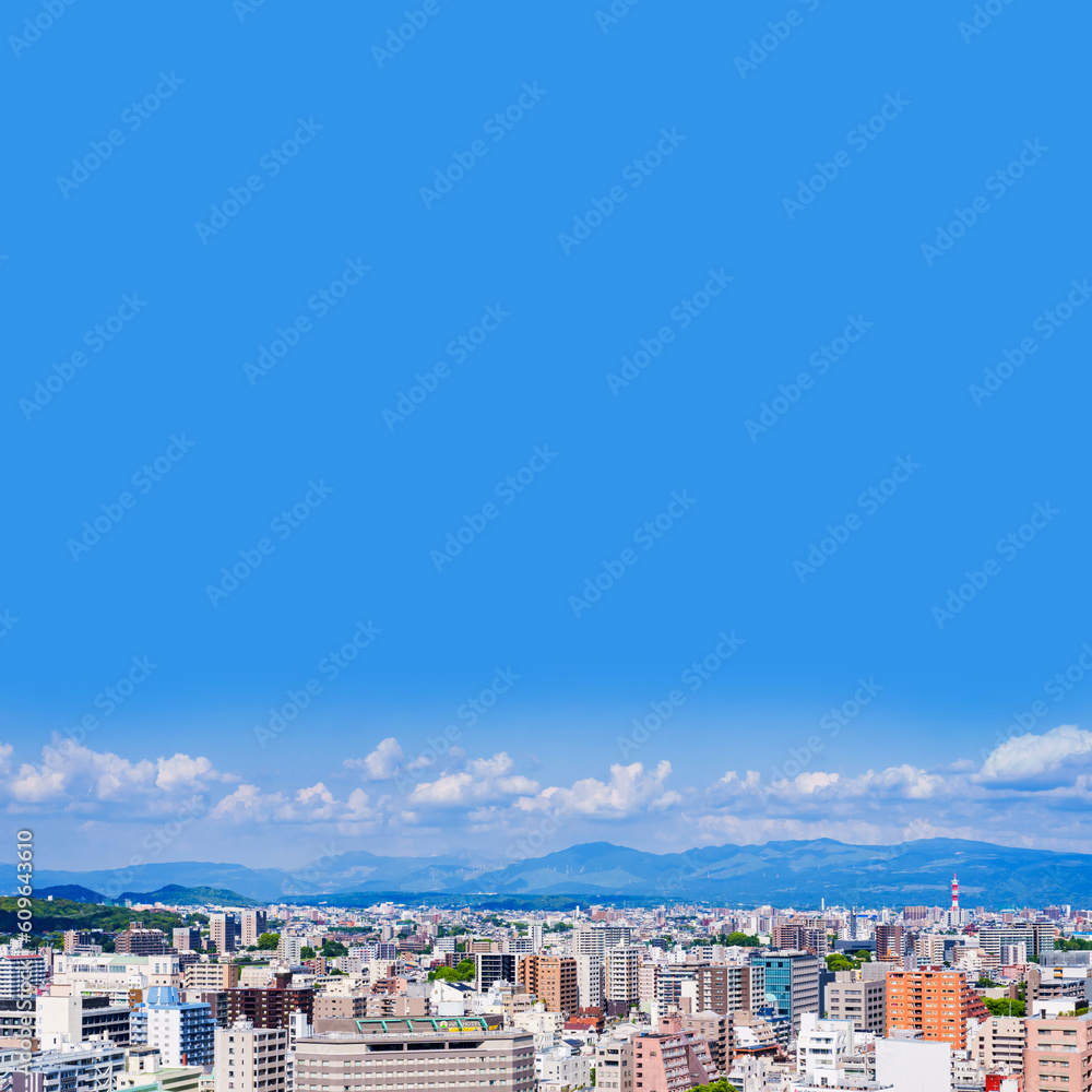 Landscape of Kumamoto city in Japan