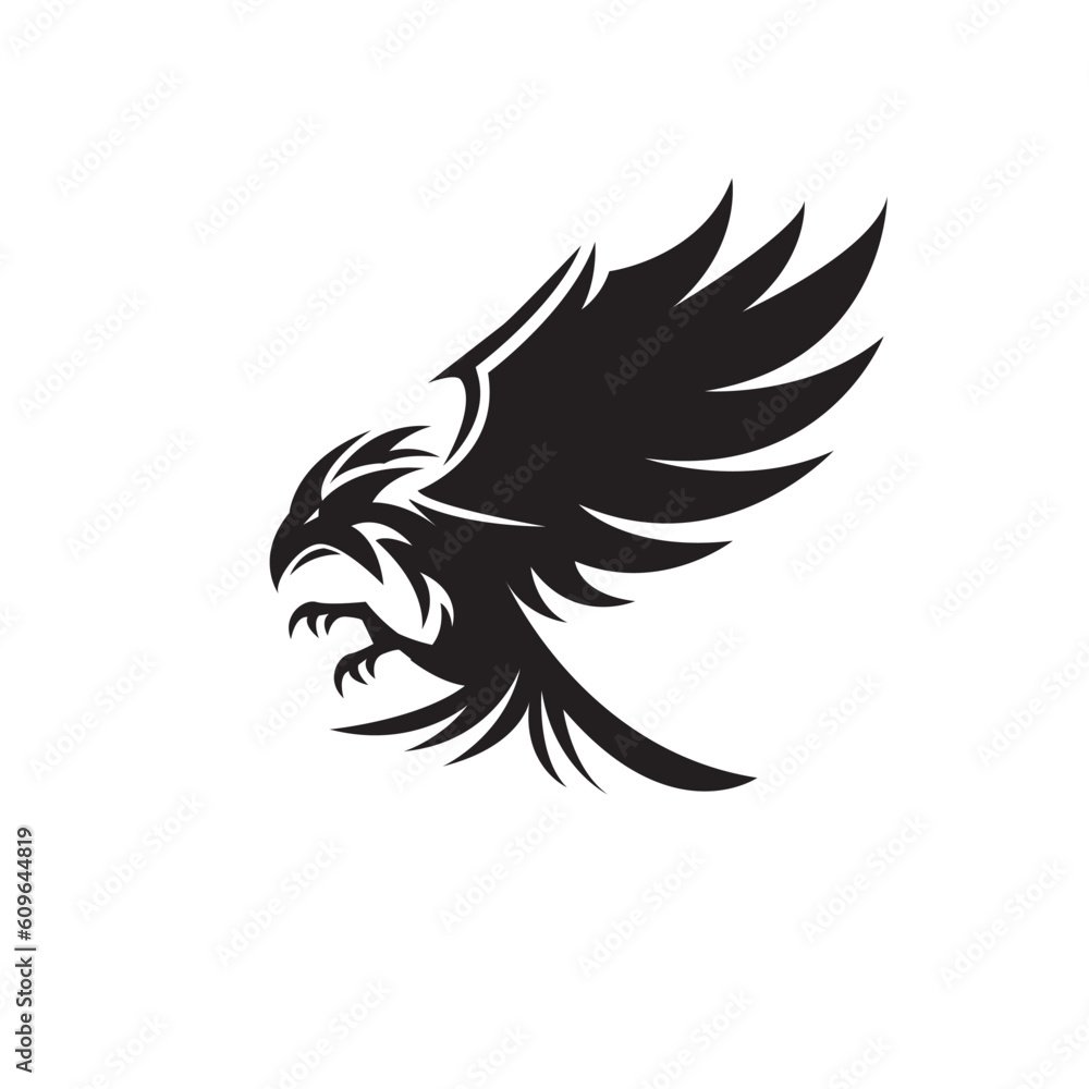 Obraz premium Abstract eagle logo illustration design