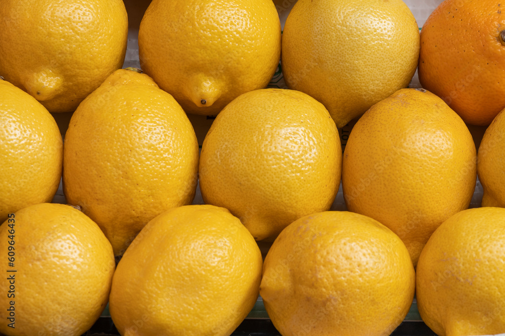 lemons on the market fresh lemon on table lemons on the market fresh lemon on table