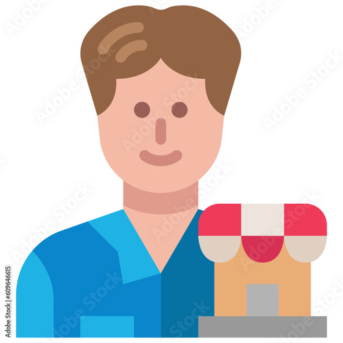 merchant flat icon