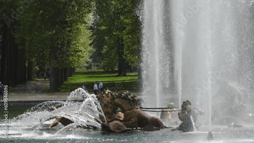 Versailles fountain Neptunes Chariot in slow motion photo