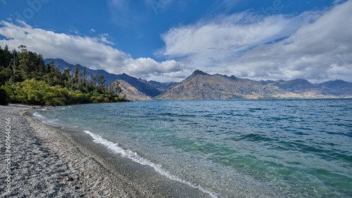 Tourist viewpoint along Glenorchy Queenstown Road