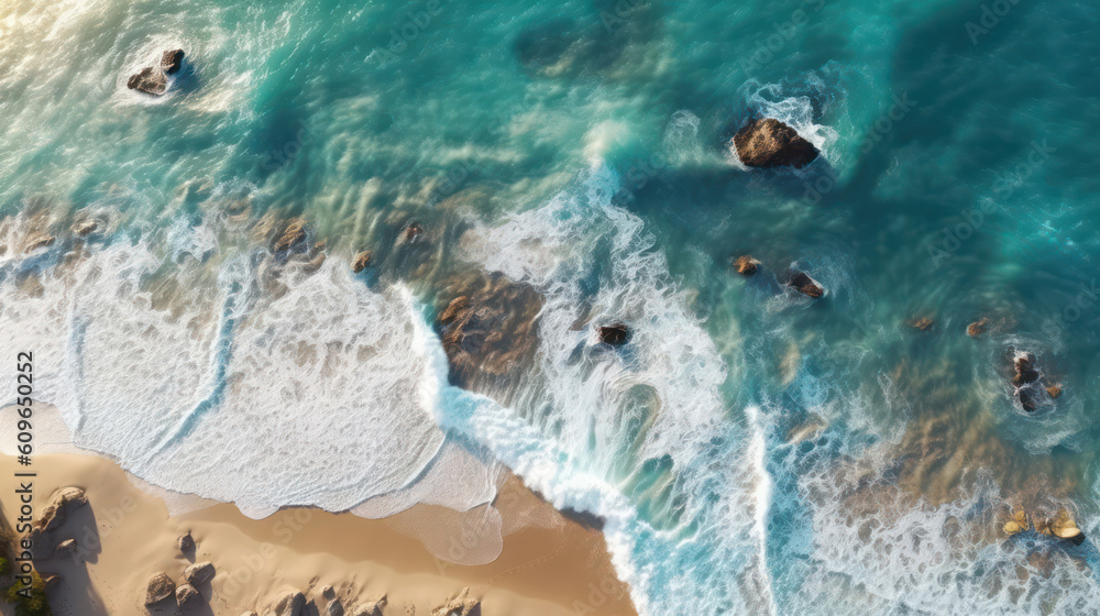 Beautiful beach, view from above.