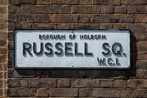 Sticker Russell Square in London, UK