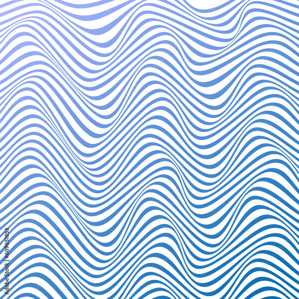 ILLUSTRATION ABSTRACT COLORFUL BLUE GRADIENT WAVY LINE PATTERN BACKGROUND. COVER DESIGN 