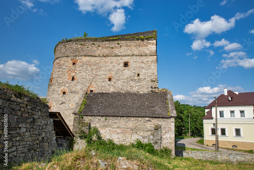 Old stone medieval Stephen Bathory Gate in Kamianets-Podilskyi fortress, Ukraine. photo