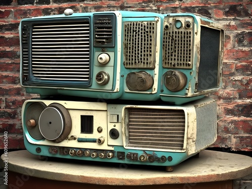Old Retro Radio, Generative AI Illustration