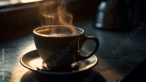 Black Coffee in the morning generative ai technology