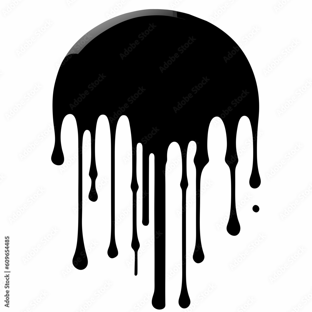 Dripping ink Vector illustration Chocolate drop Black Dripping liquid Dripping ink Vector illustration Chocolate drop Black Dripping liquid
