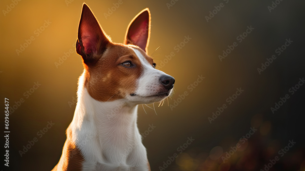 Basenji dog created with Generative AI technology Basenji dog created with Generative AI technology