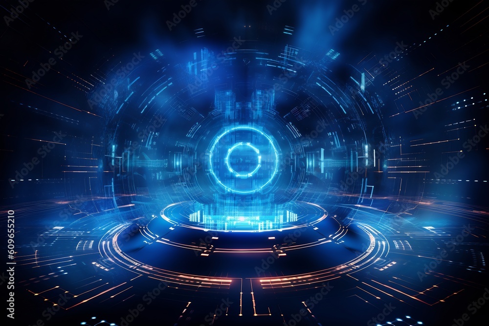Fototapeta premium Abstract technology concept interface communication background
