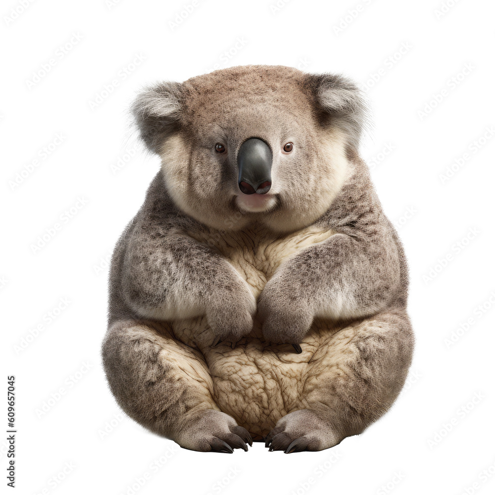koala looking isolated on white koala looking isolated on white