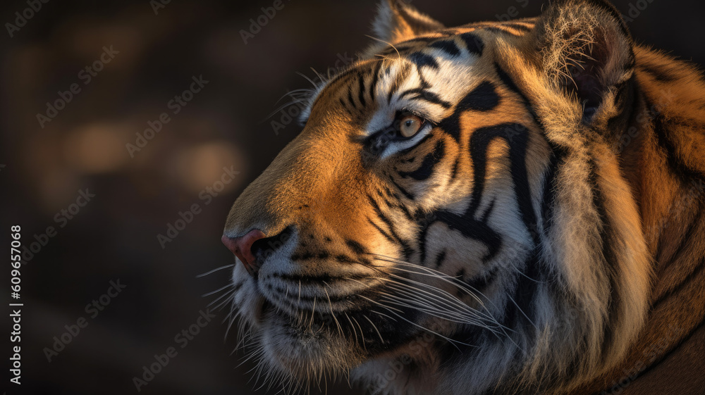 tiger in detailed view created with Generative AI technology tiger in detailed view created with Generative AI technology