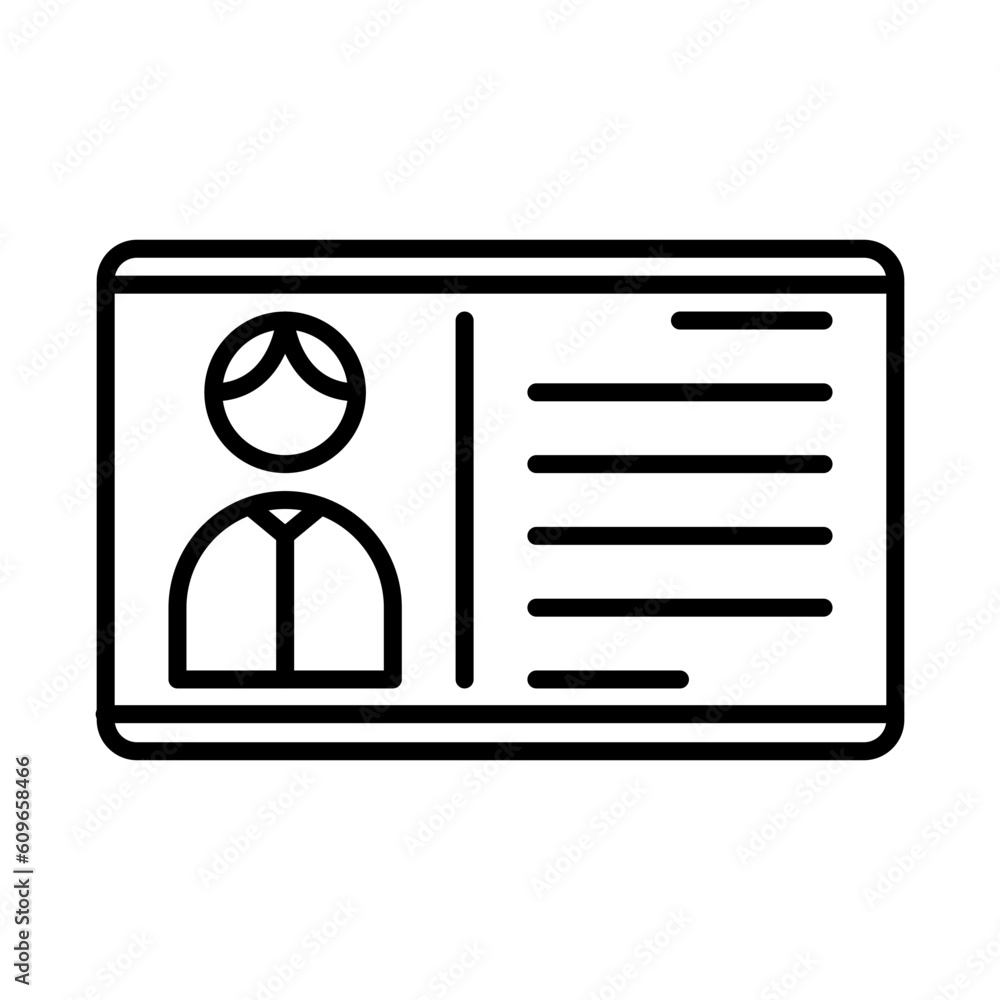 ID Card design vector icon design vector line icon svg ID Card design vector icon design vector line icon svg